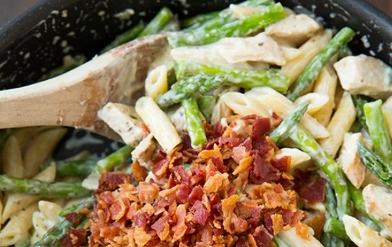 Penne with Chicken and Asparagus step 2