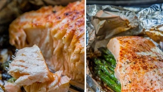 Salmon with Asparagus in Foil step 4