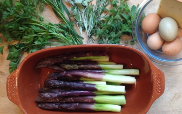 Asparagus Gratin with Cheese step 1