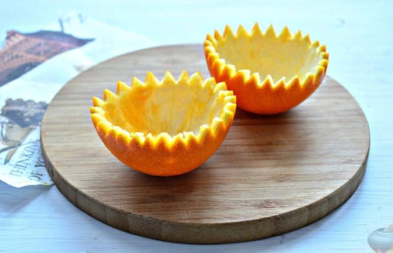 Fruit Salad in an Orange Plate step 2