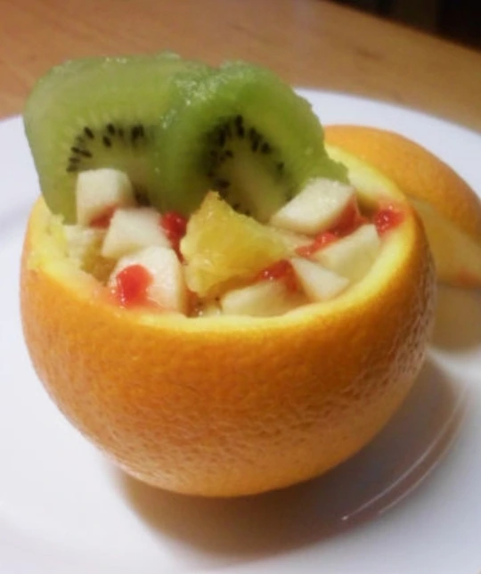 Fruit Salad in Orange with Kiwi