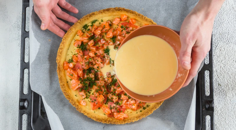 Quiche with Salmon step 7