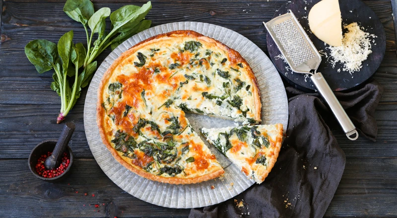 Quiche with Spinach and Cheese