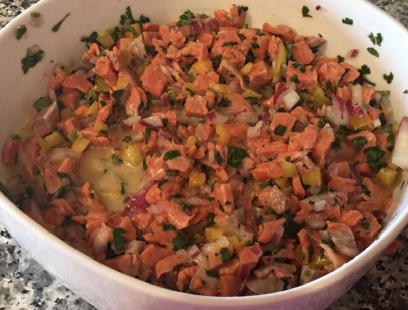 Chilean Ceviche with Salmon step 7