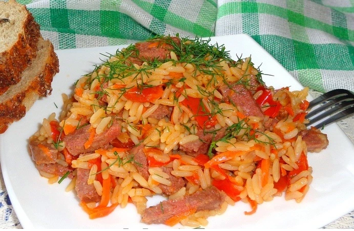 Rice with Sausage and Tomato