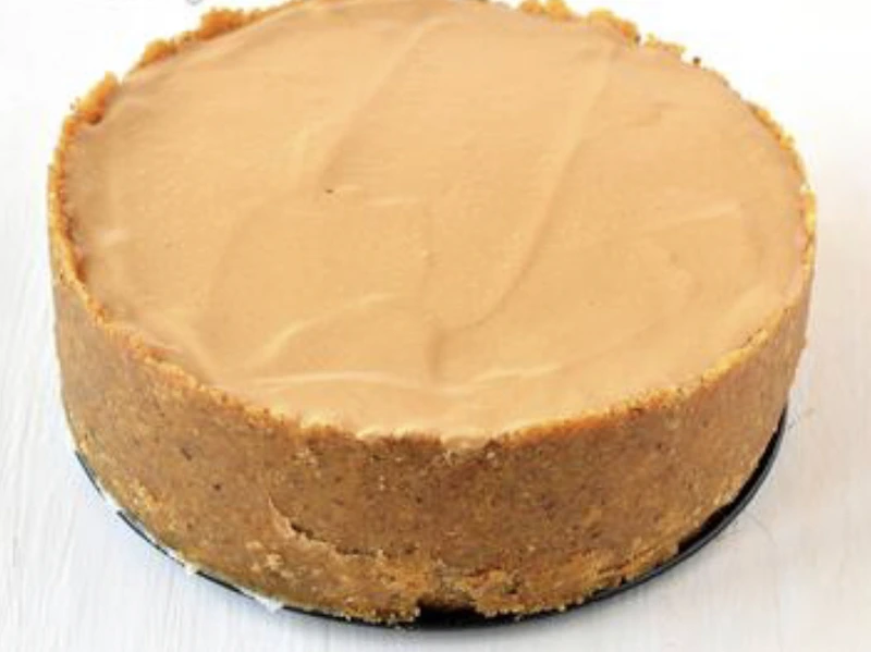 Unbaked Caramel Cheesecake step 11