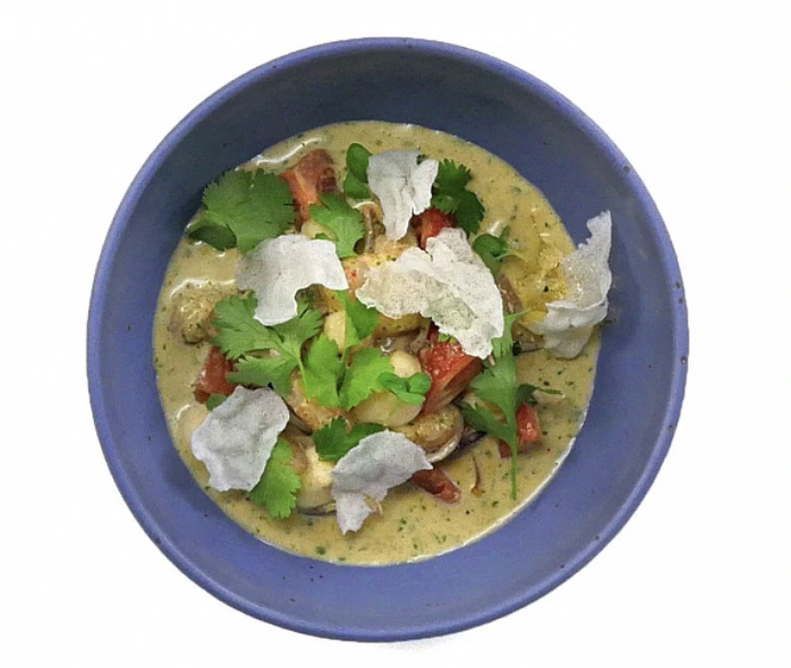 Shrimp Ceviche with Suluguni