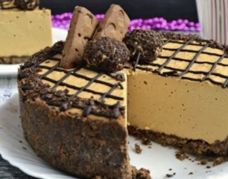 Unbaked Caramel Cheesecake