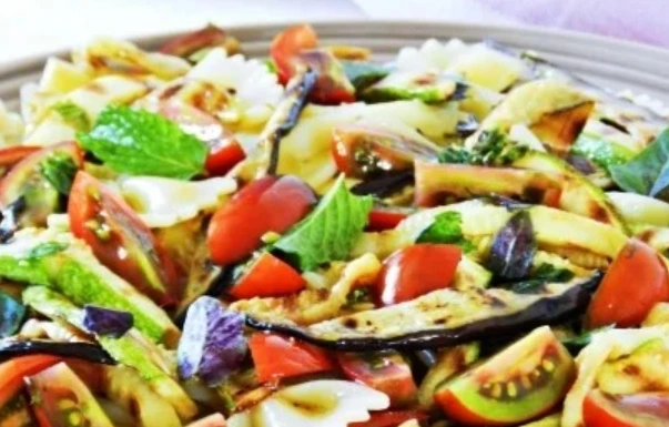 Pasta with Eggplant and Zucchini