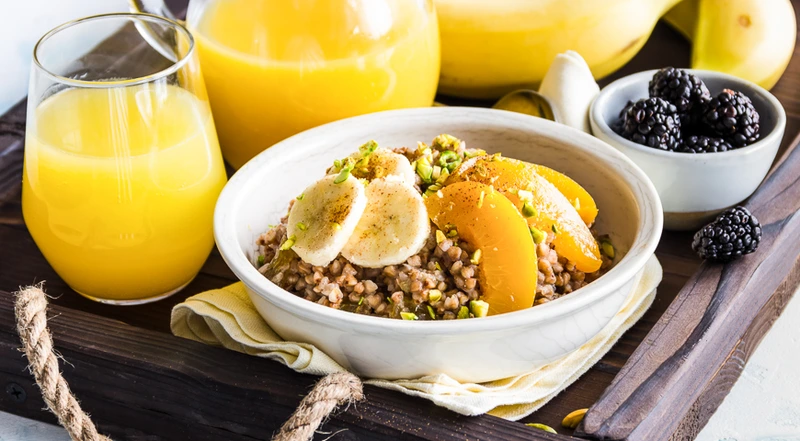 Buckwheat Sweet Porridge with Bananas