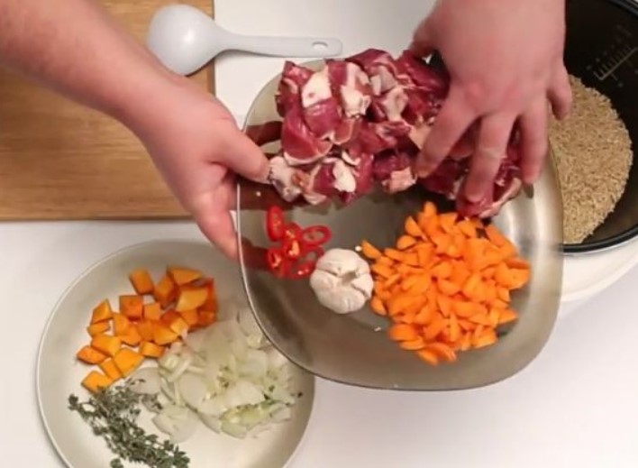 Lamb Pilaf with Pumpkin (in a Slow Cooker) step 2