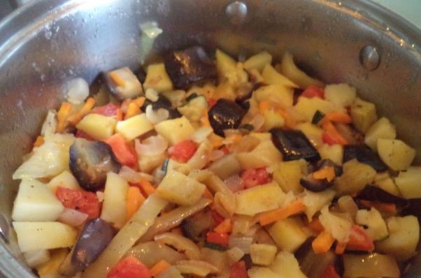 Saute with Eggplant and Zucchini step 12