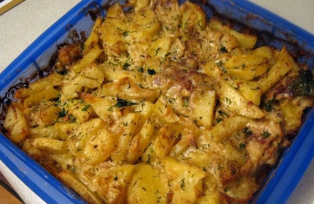 Mackerel with Potatoes Baked with Mayonnaise step 8