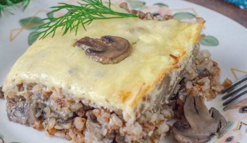 Buckwheat and Mushroom Casserole