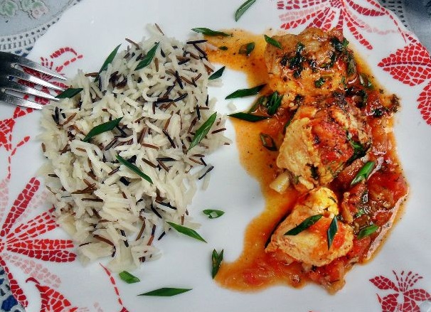 Chakhokhbili (Chicken Chakhokhbili Garnished)