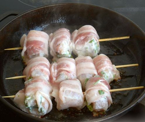 Chicken Fillet Kebab in a Yogurt Marinade, With Bacon step 7