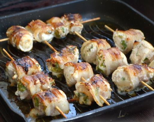 Chicken Fillet Kebab in a Yogurt Marinade, With Bacon step 11