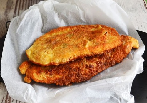 Chicken Schnitzel in Cheese Breading
