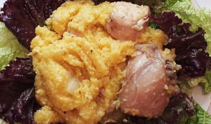 Corn Porridge with Chicken (in a Slow Cooker)