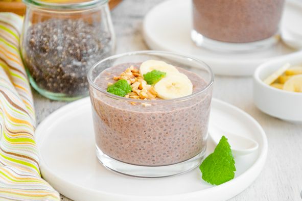 Chocolate Chia Pudding with Yogurt