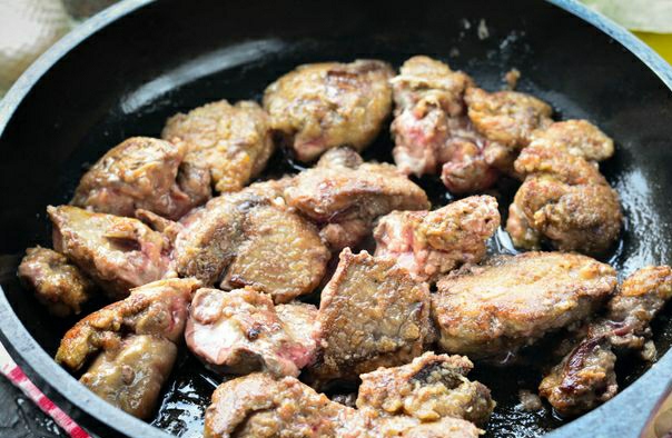 Roast Chicken liver step 1