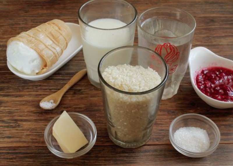Milk Rice Porridge with Ice Cream step 1