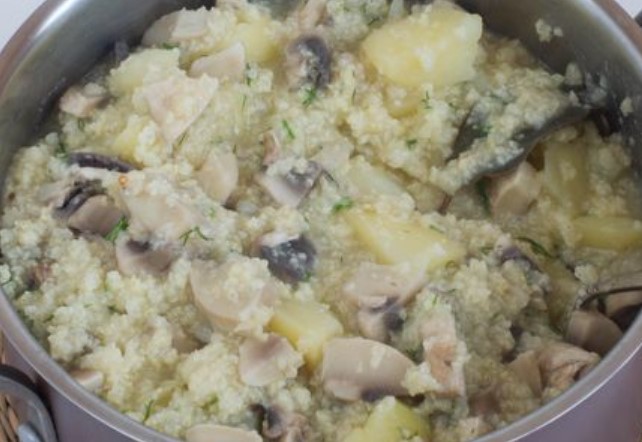 Millet Porridge with Potatoes and Mushrooms step 7