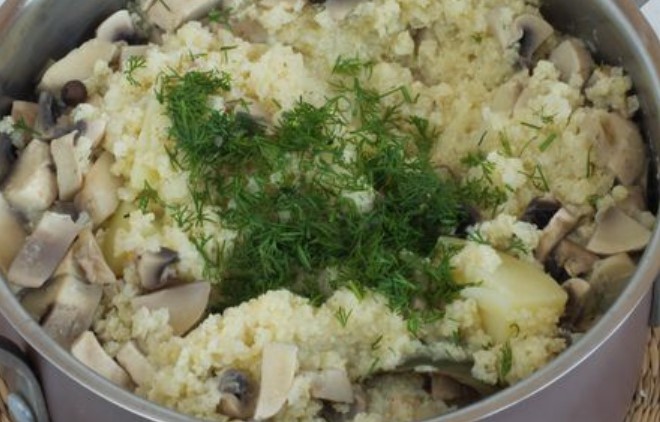 Millet Porridge with Potatoes and Mushrooms step 5