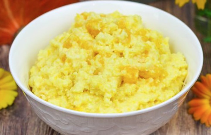 Millet Porridge with Milk, with Pumpkin