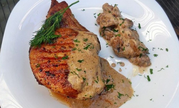 Pork Steak with Mushroom Sauce