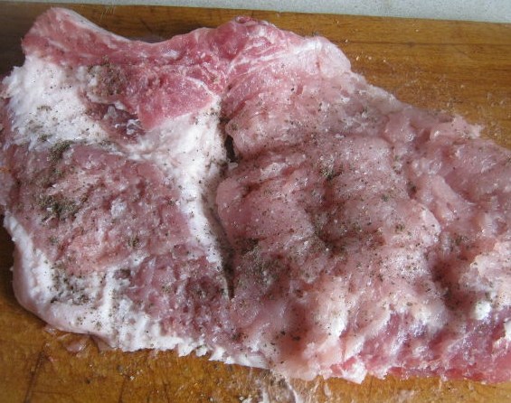 Pork Steaks on the Bone, with Cheese step 1