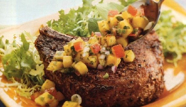 Pork Steaks with Mango Salsa