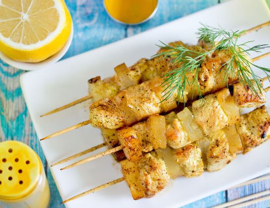 Quick Chicken Kebab With Pineapple