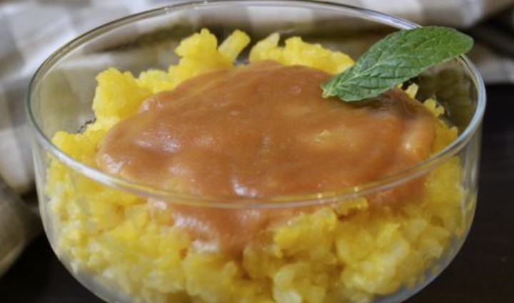 Rice Porridge with Cream and Salted Caramel