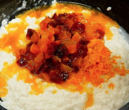 Rice Porridge with Orange and Dried Apricots, in Coconut Milk step 10