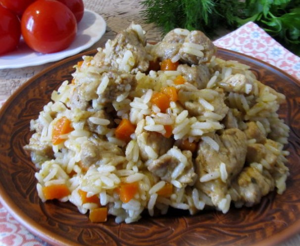 “Clear” Pilaf (Crumbly Pilaf with Pork)