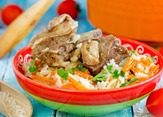 Pilaf in Kazakh