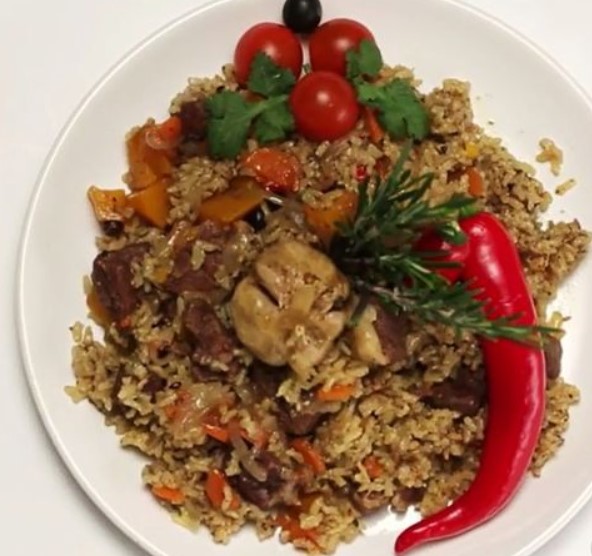 Lamb Pilaf with Pumpkin (in a Slow Cooker)