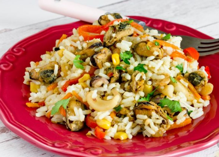 Rice with Seafood and Vegetables