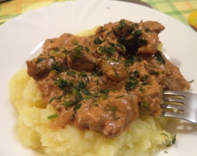 Beef Liver Stroganoff