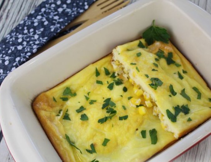 Omelet with corn