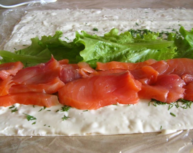 Lavash Rolls With Trout step 4