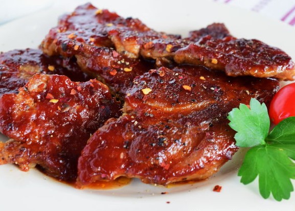 Chops With Ketchup and Coca Cola