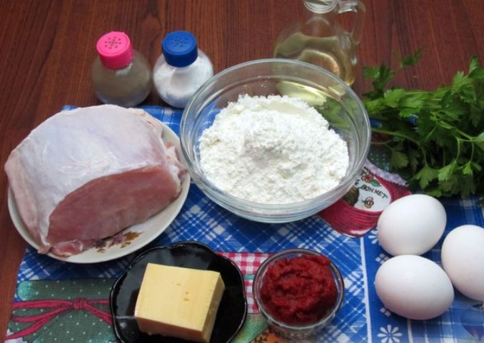 Pork Chops in Tomato and Cheese Batter step 1