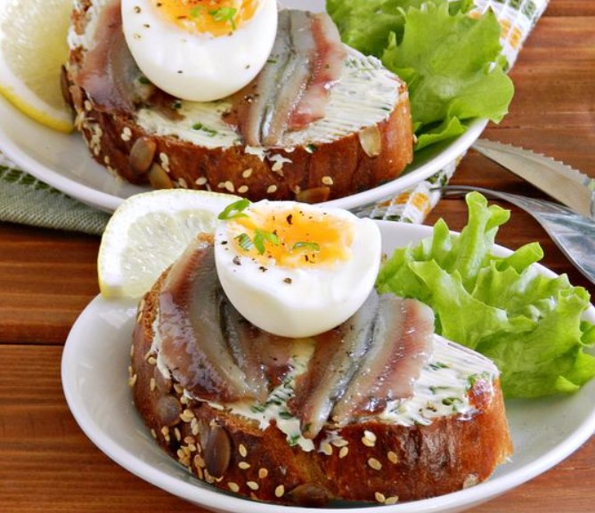 Sprat and Egg Sandwiches