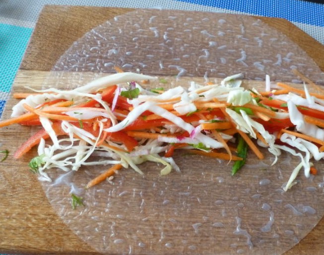 Spring Rolls With Vegetables step 7