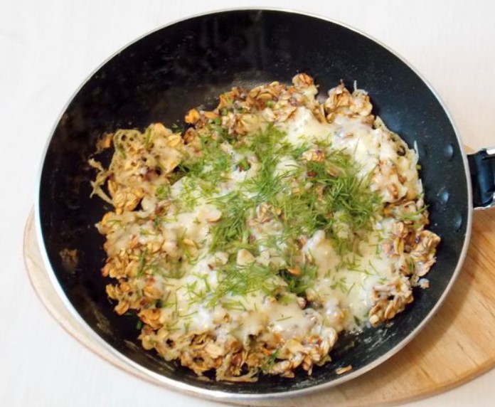 Fried Oatmeal with Egg and Cheese step 8