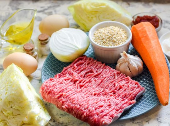 Lazy Cabbage Rolls with Barley, in the Oven step 1
