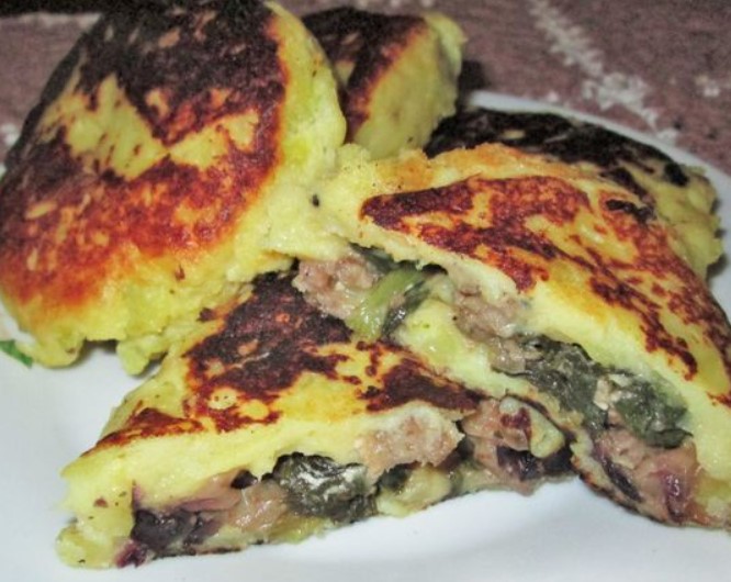 Potato Pies with Sausages and Herbs