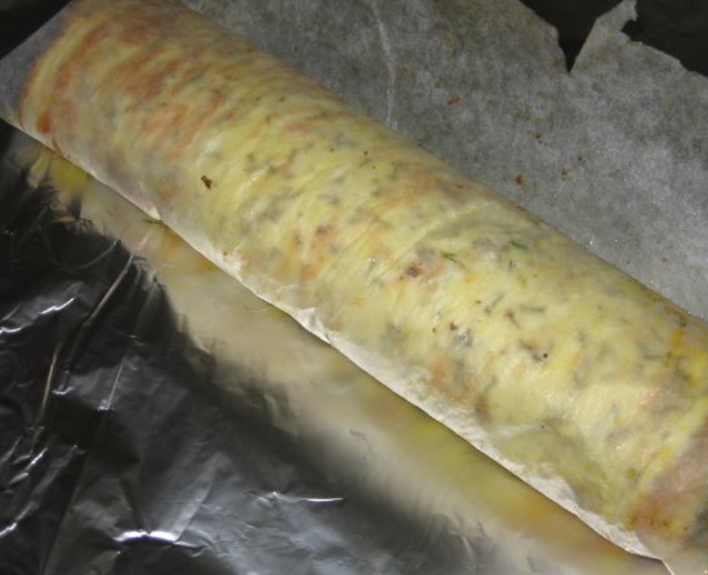 Omelet Roll with Liver Pâté step 4